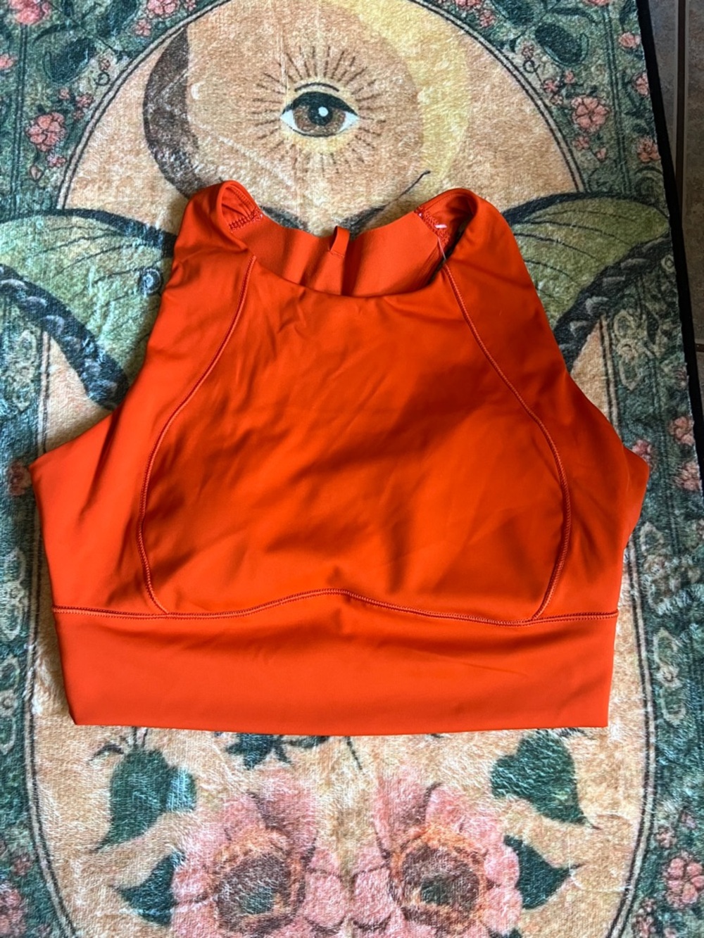 CALIA Orange Seam-Detail Sports Bra